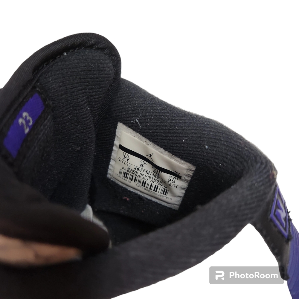 Nike Air Jordan 2 II Retro Dark Concord 395718-153 White Cement 7Y - Picture 9 of 10